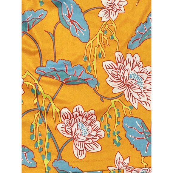 Gretchen Scott Size Large Marigold Garden Tassel Tie Built-In Bra Halter Top EUC - Picture 5 of 8